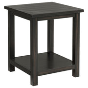 Payne Wood End Table with Shelf Distressed Java - Tampa Furniture Outlet