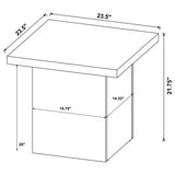 Devar Square Engineered Wood End Table Distressed Pine - Tampa Furniture Outlet