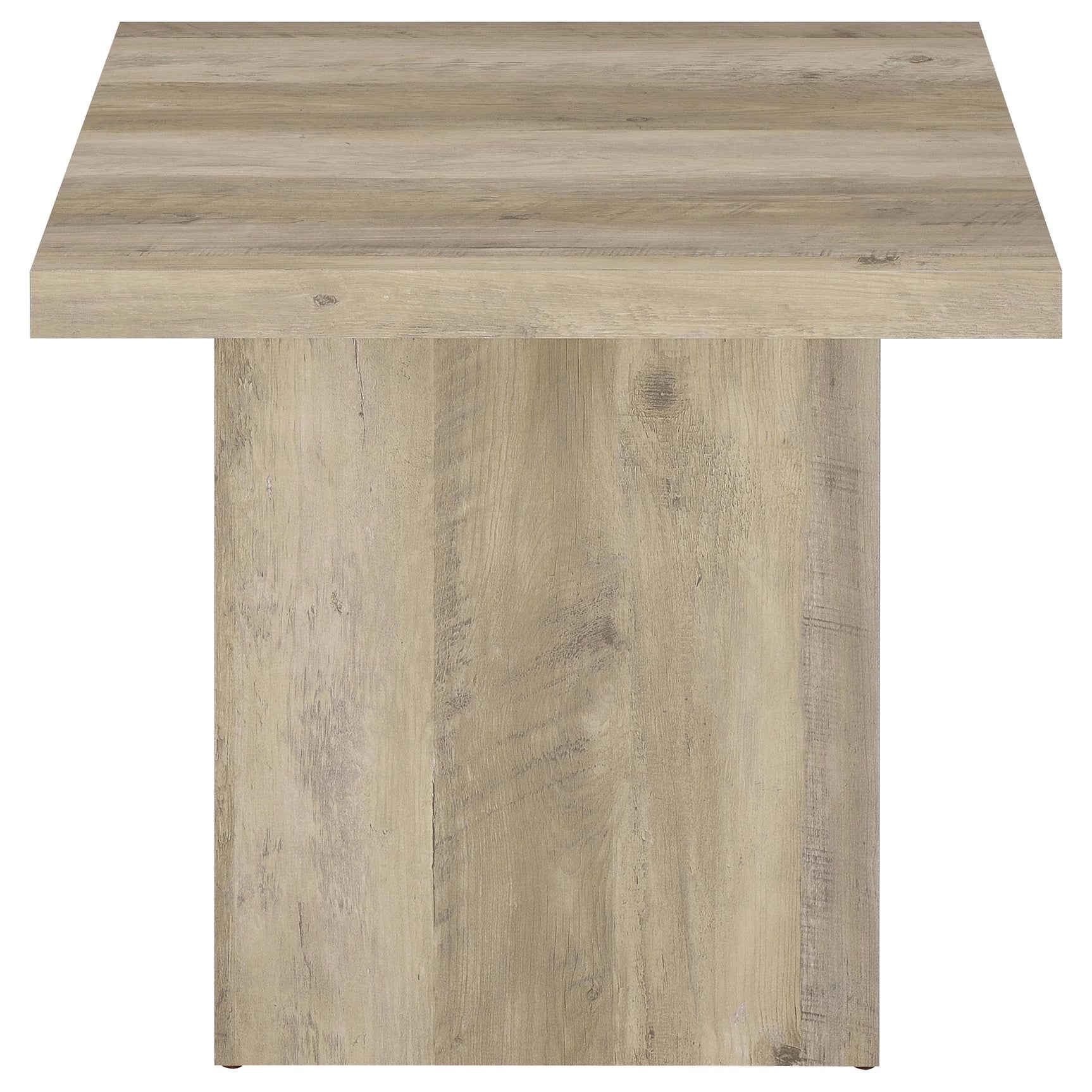Devar 3-piece Square Coffee End Table Set Distressed Pine - Tampa Furniture Outlet