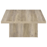 Devar 3-piece Square Coffee End Table Set Distressed Pine - Tampa Furniture Outlet