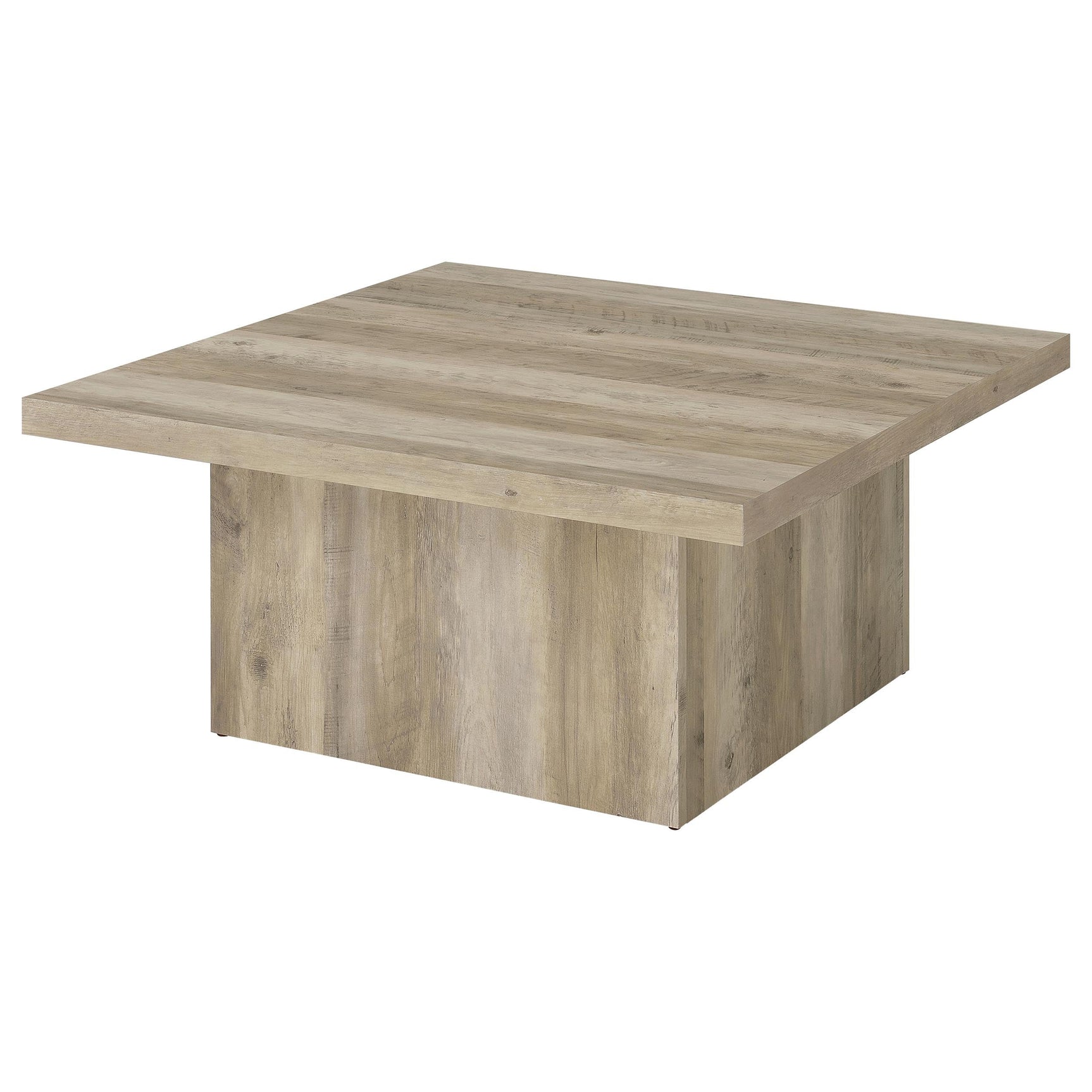 Devar 3-piece Square Coffee End Table Set Distressed Pine - Tampa Furniture Outlet