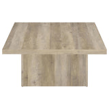 Devar 3-piece Square Coffee End Table Set Distressed Pine - Tampa Furniture Outlet