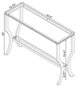 Saide Rectangular Glass Top Entryway Console Table Chrome - Tampa Furniture Outlet