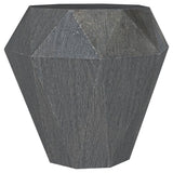 Jacinto Octagonal Solid Mango Wood Side Table Grey - Tampa Furniture Outlet