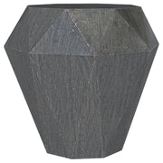 Jacinto Octagonal Solid Mango Wood Side Table Grey - Tampa Furniture Outlet