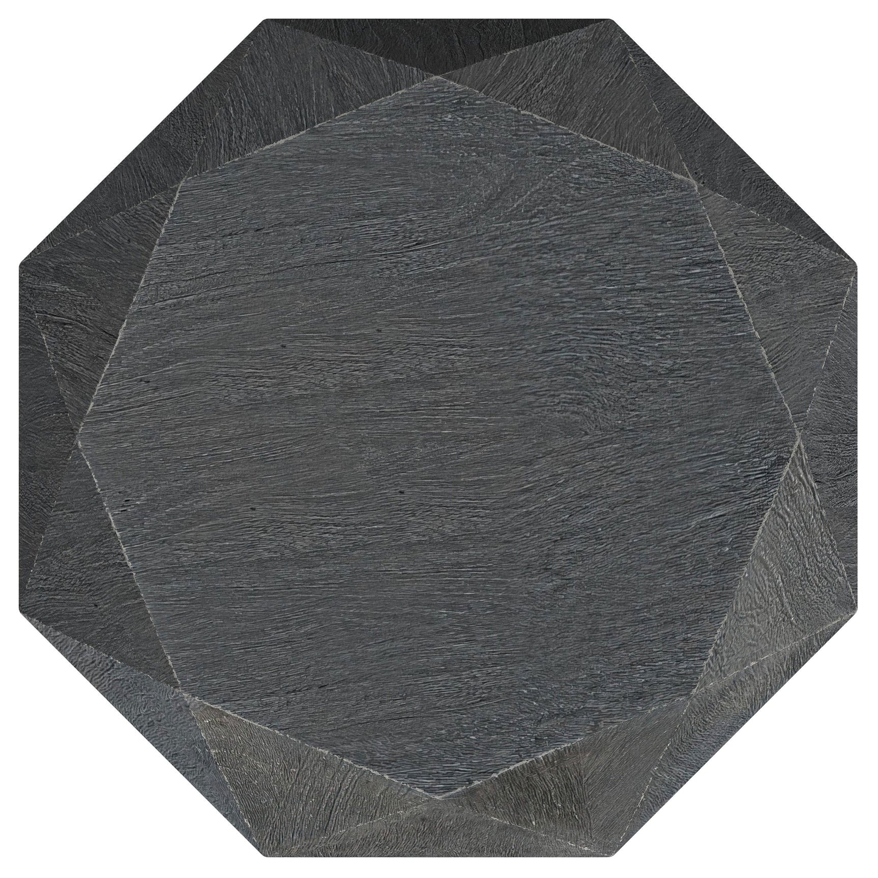 Jacinto Octagonal Solid Mango Wood Side Table Grey - Tampa Furniture Outlet