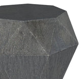 Jacinto Octagonal Solid Mango Wood Side Table Grey - Tampa Furniture Outlet