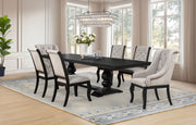 Phelps 7-piece Rectangular Dining Table Set Distressed Noir - Tampa Furniture Outlet