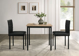 Garza Space Saving Rectangular Dining Table Greige Oak - Tampa Furniture Outlet