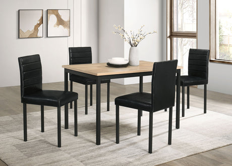 Garza 5-piece Rectangular Dining Table Greige Oak - Tampa Furniture Outlet