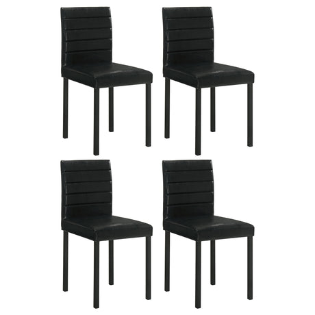 Garza Upholstered Dining Side Chair Black (Set of 4) - Tampa Furniture Outlet