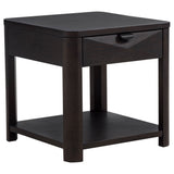 Marcelo Wood End Table with Drawer and Shelf Coffee