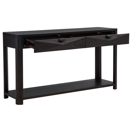 Marcelo Sofa Console Table with 2 Drawers and Shelf Coffee