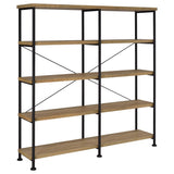 Analiese 63-inch 4-shelf Double Bookshelf Mango - Tampa Furniture Outlet