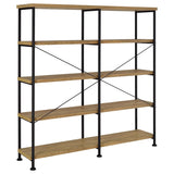 Analiese 63-inch 4-shelf Double Bookshelf Mango - Tampa Furniture Outlet