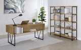 Analiese 63-inch 4-shelf Double Bookshelf Mango - Tampa Furniture Outlet