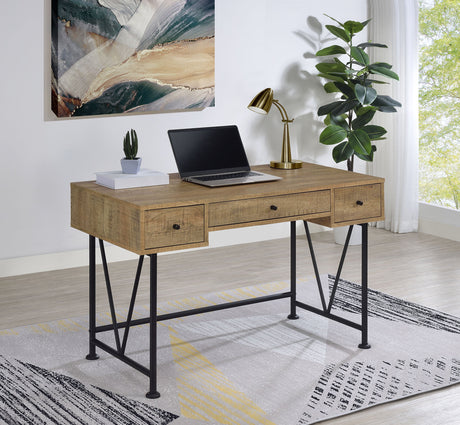 Analiese 47-inch 3-drawer Writing Desk Mango - Tampa Furniture Outlet