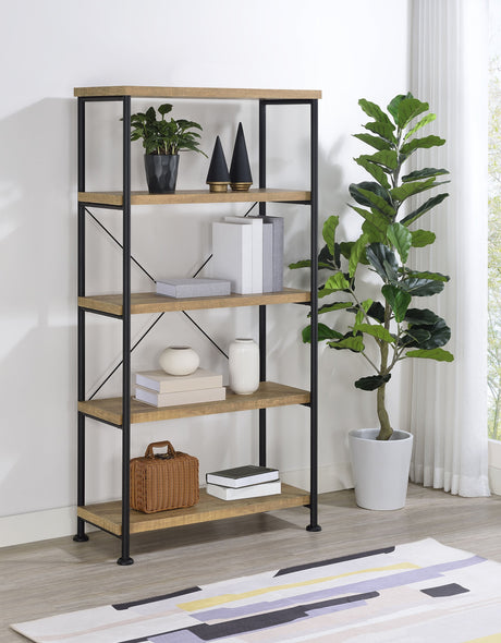 Analiese 63-inch 4-shelf Bookshelf Mango - Tampa Furniture Outlet