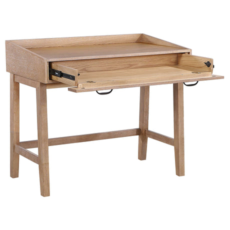 Fabian 38-inch Computer Desk with Keyboard Drawer Distressed Light Brown - Tampa Furniture Outlet