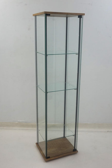 Bellatrix 3-shelf Clear Glass Curio Cabinet Mango - Tampa Furniture Outlet