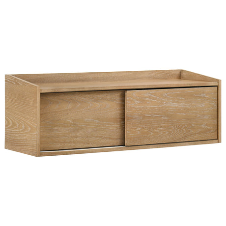 Fabian Bookshelf Bridge with Cubbies Distressed Light Brown - Tampa Furniture Outlet