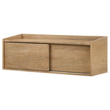 Fabian Bookshelf Bridge with Cubbies Distressed Light Brown - Tampa Furniture Outlet