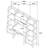 Fabian Bookshelf Bridge with Cubbies Distressed Light Brown - Tampa Furniture Outlet