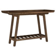 Ornelas 46-inch Console Table with Slatted Shelf Mango Brown - Tampa Furniture Outlet