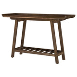 Ornelas 46-inch Console Table with Slatted Shelf Mango Brown - Tampa Furniture Outlet