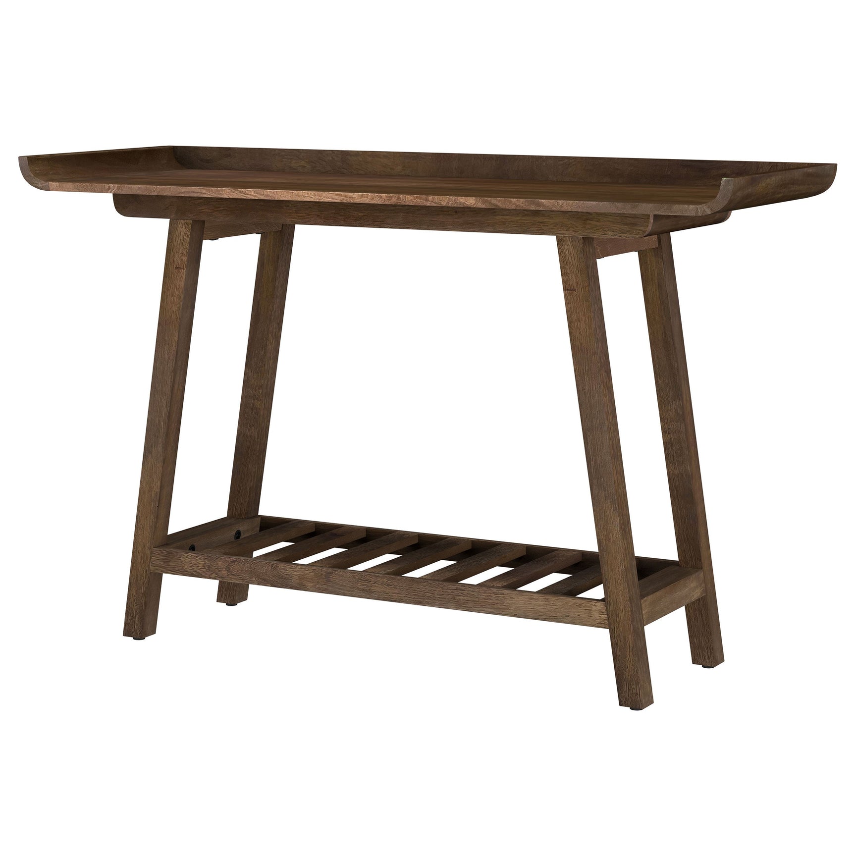 Ornelas 46-inch Console Table with Slatted Shelf Mango Brown - Tampa Furniture Outlet