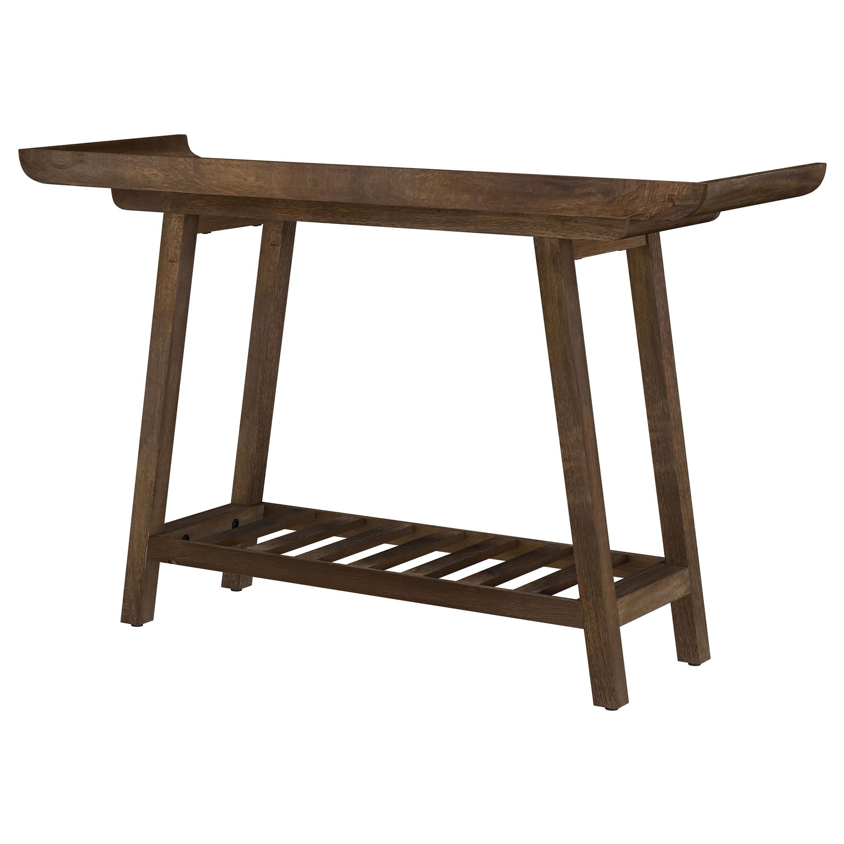Ornelas 46-inch Console Table with Slatted Shelf Mango Brown - Tampa Furniture Outlet
