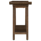 Ornelas 46-inch Console Table with Slatted Shelf Mango Brown - Tampa Furniture Outlet