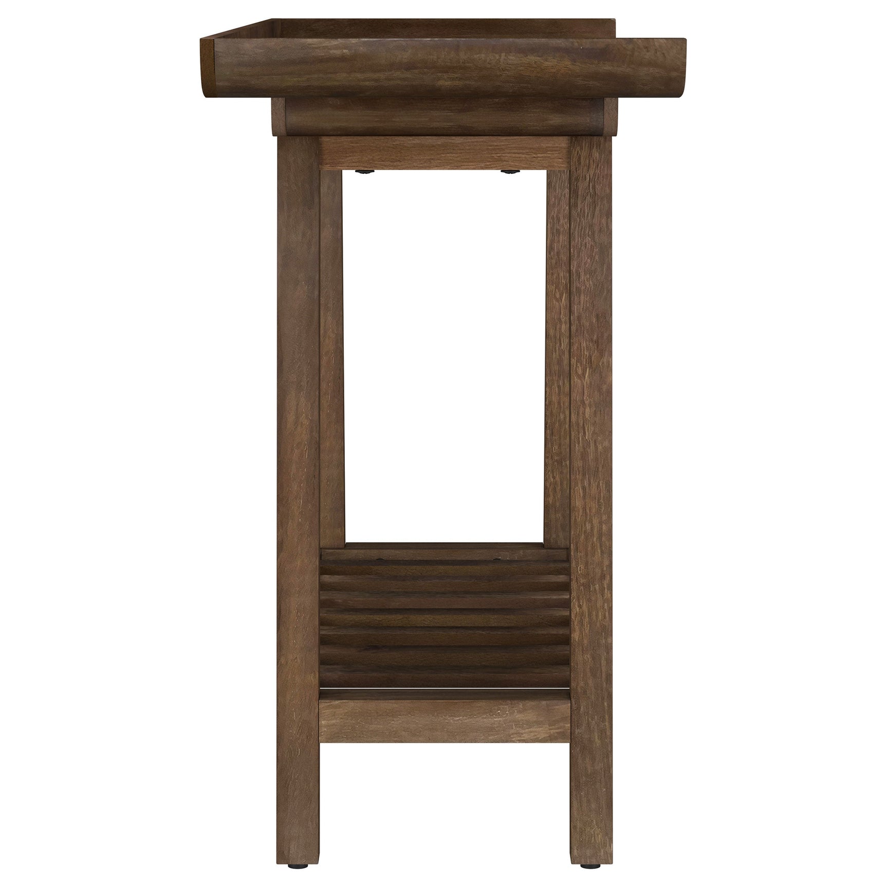 Ornelas 46-inch Console Table with Slatted Shelf Mango Brown - Tampa Furniture Outlet