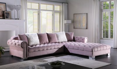 L723 - Kylie Pink Velvet - Tampa Furniture Outlet