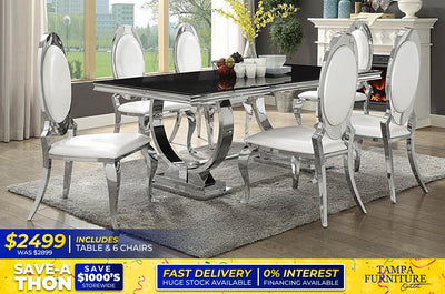 TABLE WITH 6 CHAIRS - Tampa Furniture Outlet