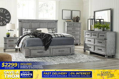 QUEEN BED, DRESSER, MIRROR AND NIGHTSTAND - Tampa Furniture Outlet