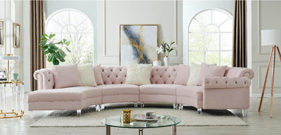 L703 - Liliana Pink Velvet - Tampa Furniture Outlet