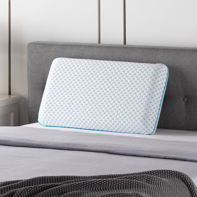 Gel Memory Foam Pillow + Reversible Cooling Cover - Tampa Furniture Outlet