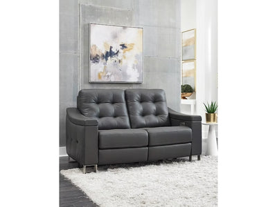 Parker Tufted Leather Power Reclining livingroom - Tampa Furniture Outlet
